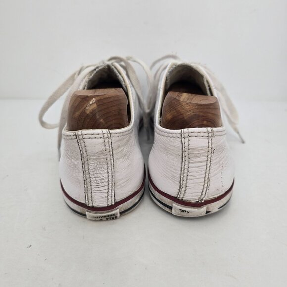 Converse | Chuck Taylor's All-Star white leather low-top sneakers | MENS 9.5 - Picture 6 of 9